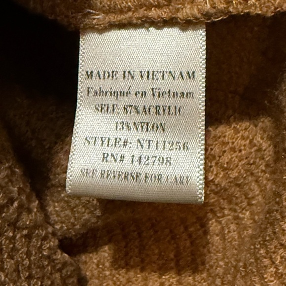 New In Sweater Collared Ribbed Textured Oversized In Camel - Picture 9 of 9